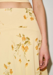 กระโปรงทรงเอผ้าชีฟองลายดอกโบฮีเมียน สไตล์ลำลอง ใส่สบายสำหรับฤดูร้อน - Product Image 4
