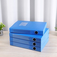 Boîte de stockage portable PP pour dossiers A4, boîte de rangement en plastique pour dossiers PP et fichiers, étuis d'enregistrement pour l'école