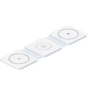 Recci <span class=keywords><strong>Chargeur</strong></span> sans fil pliable 3-en-1 15W pour téléphone, montre et écouteurs, <span class=keywords><strong>chargeur</strong></span> portable multi-appareils à charge rapide - Product Image 2