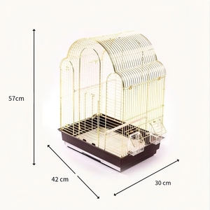 Kangdarpet toptan açık uygun altın kaplama katlanabilir kuş üreme kafesi papağan kanarya - Product Image 2