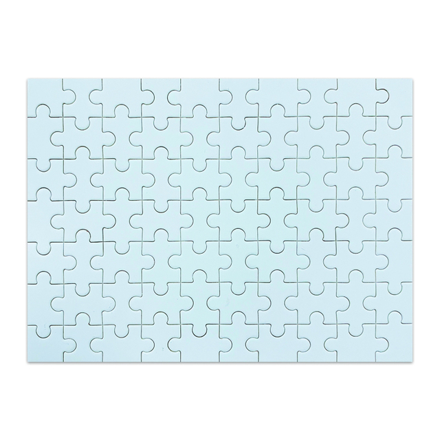 UV Printing Patterns 150*200*2mm Blank Jigsaw Puzzle 70 Pieces Educational PP Blocks EN71 Certified MOQ 1000pcs