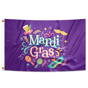 Nouveau <span class=keywords><strong>drapeau</strong></span> Mardi Gras imprimé de vacances de carnaval d'Orléans de 3x5 pieds - Product Image 5
