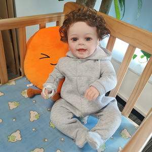 22 pouces déjà peint fini Reborn enfant en bas âge poupée énorme bébé taille <span class=keywords><strong>Yannik</strong></span> garçon 3D peau veines visibles poupée d'art à collectionner - Product Image 5