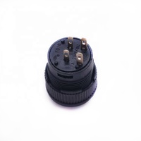 Alimentation d'usine interrupteur à bouton-poussoir à 4 broches 16mm rond avec lampe blanche 2v