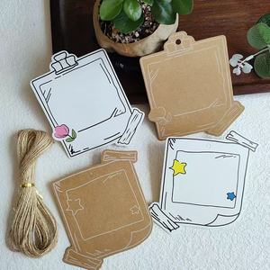 Custom Designed Personalized Special Design Hang Tag Cute Exquisite Kraft Paper Art Cardboard Tag Offset Printing Custom Logo