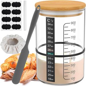 Suministros para Hornear Pan de Levadura, Tarro de Vidrio para Pan, Kit de Iniciación de Levadura para Pan, Kit de Iniciación de Levadura de Boca Ancha Grande de 40oz - Product Image 1