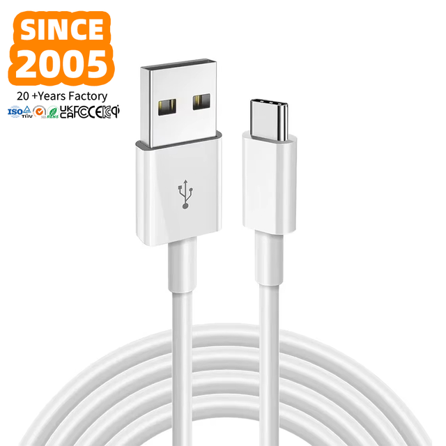 Factory Price USB Type-C Fast Charging Cable for Mobile Phone PVC Material High Speed Data Transfer ODM/OEM Customization CE/FCC