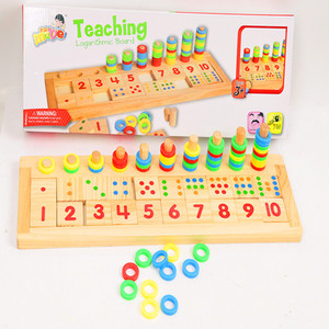 <span class=keywords><strong>Montessori</strong></span> in <span class=keywords><strong>legno</strong></span> accatastamento anelli di conteggio <span class=keywords><strong>giochi</strong></span> e smistamento giocattoli Puzzle per bambini e neonati - Product Image 4