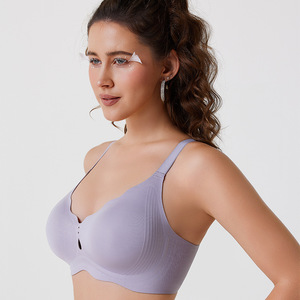 <span class=keywords><strong>Reggiseno</strong></span> <span class=keywords><strong>Senza</strong></span> Cuciture Plus Size, Copertura Totale, Anti-Lift, Supporto Laterale, Schiena a U, per Uso Quotidiano - Product Image 1