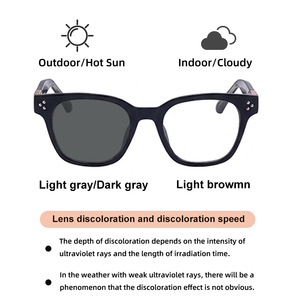 Gafas de Sol Partagas al por Mayor, Diseño de Moda, Logotipo Personalizado, Cuadradas, Fotocromáticas, Anti Luz Azul, UV400, para Hombre y Mujer - Product Image 5