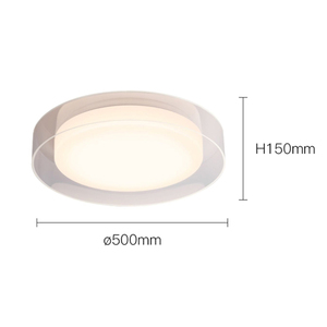 Modern Round <b>Ceiling</b> <b>Light</b> Carbon Steel & Acrylic Flush Mount <b>LED</b> <b>Light</b> Fixture <b>Dimmable</b> & Energy Saving for Living Room Bedroom - Product Image 5