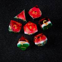 Jeu de dés en résine à bords vifs pour jeux de rôle sur table, DND et Dungeons and Dragons
