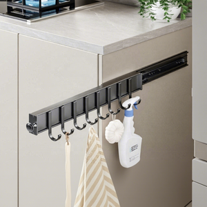 <span class=keywords><strong>Appendiabiti</strong></span> Estraibile Rinforzato per Armadio, Organizzatore a Gancio Montato dall'Alto Senza Foratura per Cucina, Bagno e Guardaroba - Product Image 2