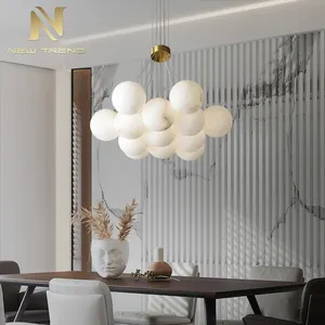 Focus On Customization Fixture Living Room Dining Room Bedroom Modern Marble Ring Balloon Chandelier