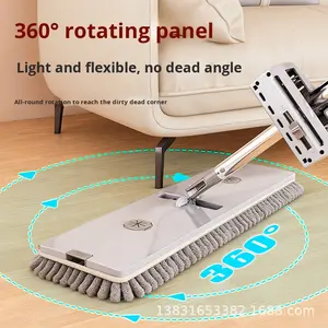 Mop Piatto Chenille Senza Mani, Nuovo Strumento Domestico per Pulizia Rapida, Regolazione Asciutto e Bagnato - Product Image 3