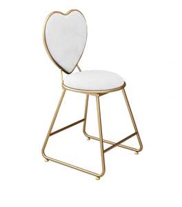 Nordic Creative Heart-Shaped <b>Chair</b> Ironwork Dining <b>Chair</b> Gold <b>Dressing</b> Table <b>Chair</b> Simple Velvet <b>Chair</b> - Product Image 5