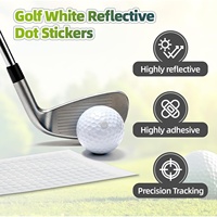 Autocollants réfléchissants à points - Pack de 308 pour une meilleure détection par les caméras haute vitesse et les simulateurs, accessoires de marquage pour balles de golf