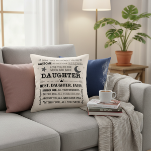 Fodera per cuscino decorativa ispiratrice da 18 x 18 pollici, perfetta come regalo di compleanno per la figlia - Product Image 3