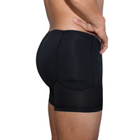 Sous-vêtements sexy pour hommes, sous-vêtements releveurs de fesses, sous-vêtements de contrôle du ventre, caleçons rembourrés avec 4 coussinets amovibles