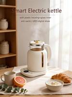 Bouilloire Électrique Multifonction en Verre 1,8 L pour Thé et Café, Anti-Ébullition à Sec, Sans Fil, Transparente, pour Usage Domestique