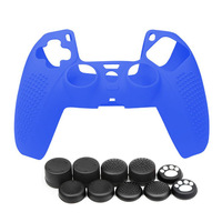 Coque de protection en silicone pour manette PS5 avec 8 capuchons de joystick, housse souple antidérapante pour PlayStation 5