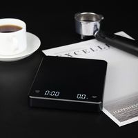 Balance à café numérique 3 kg, précision 0,1 g, minuteur, pour expresso, préparation pour infusion, matcha, cuisine, pesage alimentaire, commande tactile