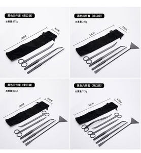 [3-6 buah] Kit alat akuarium pinset, sekop tanaman hidup set rumput aksesori tangki ikan pembersih tangki ikan - Product Image 6