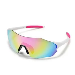 Gafas de sol deportivas polarizadas con logotipo personalizado Diseño flexible sin marco para mujer