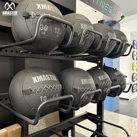 Balón de Ejercicio Dinámico de Pared XMASTER PRO con Núcleo de PVC de Alta Resistencia, Color Gris, 20 lb