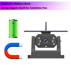 Batería magnética incorporada APP 1080P SOLAR BSD WiFi cámara de respaldo compatible con teléfono IOS y ANDROID para Vista trasera, tomar fotos y videos - Product Image 5