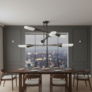 Lustre moderne <span class=keywords><strong>en</strong></span> pierre naturelle, abat-jour <span class=keywords><strong>en</strong></span> <span class=keywords><strong>albâtre</strong></span> espagnol, luminaires de plafond pour salon - Product Image 4