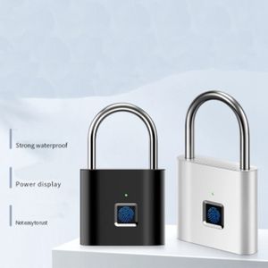 Yh3264 बुद्धिमान आउटडोर फिंगरप्रिंट लॉक, वाटरप्रूफ ब्लू फिंगरप्रिंट पैडलॉक, जस्ता मिश्र धातु सूटकेस इलेक्ट्रॉनिक पैडलॉक - Product Image 5