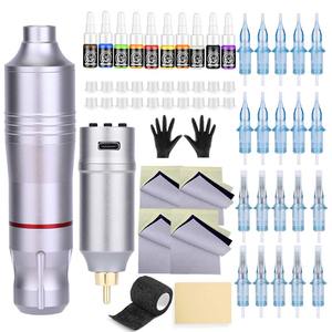 Kit de Máquina de Tatuar con Agujas de Cartucho, Fuente de Alimentación, Juego Completo de Pluma para Tatuar, para Venta al por Mayor, Suministros para Estudio de Arte Corporal - Product Image 1