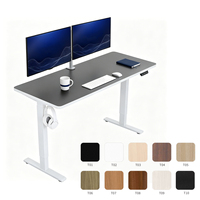 Cadre de bureau électrique réglable en hauteur Hetium, moderne, ergonomique, pliable, en acier, avec support pour moniteur