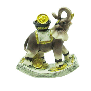 Figurine d'éléphant en résine personnalisée bronzée dorée délicate belle statue d'éléphant faite à la main série d'éléphant bébé mignon - Product Image 4