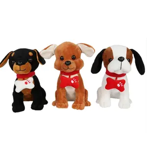 Hot Sale New Arrival OEM ODM Custom Cheap Cute 27cm Sitting Dog Stuffed Animal Soft Plush Dog Doll Toys