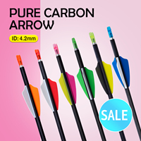 Nouvelle arrivée 4.2mm flèches de chasse en Fiber de carbone arc classique ciblage tir avec plumes en plastique colonne vertébrale 350-1500 vente en gros