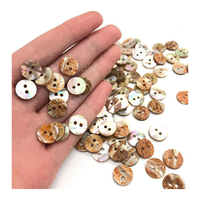 Boutons en coquille d'ormeau naturelle dorée à 2 trous en gros, boutons en coquille naturelle pour chemises