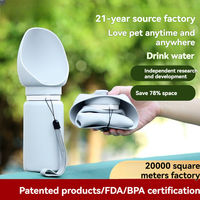Bouteille d'eau pliable en silicone 550 ml pour animaux de compagnie, anti-fuite, distributeur d'eau pour chien et chat, bol, étanche, logo personnalisé, utilisation en voyage