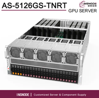 Serveur rack GPU 5U AS-5126GS-TNRT, double processeur SP5 EPYC 9004/9005, 24 DIMM DDR5, jusqu'à 8 GPU double largeur pour l'entraînement IA et l'apprentissage profond