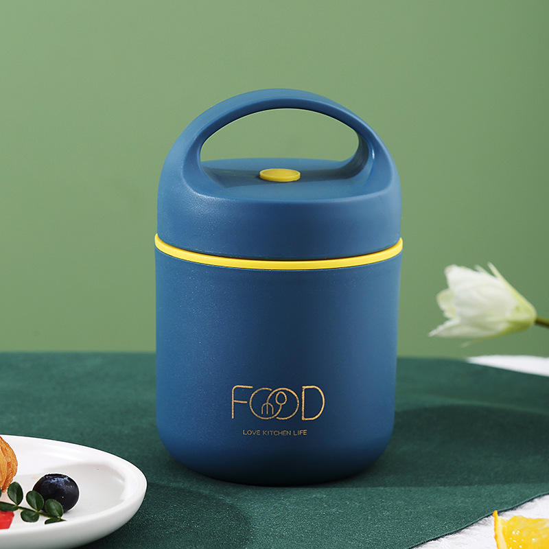 Handle Insulation Breakfast Cup-Dark Blue