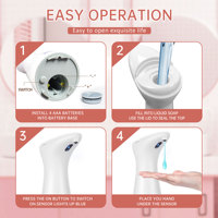Dispenser sabun Sensor otomatis, tempat cuci pintar kamar mandi Sensor sabun tangan antiair ABS kualitas tinggi