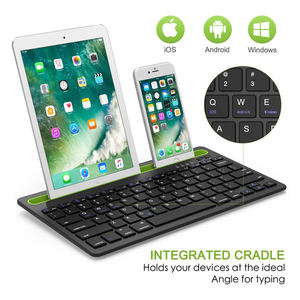 78keys ergonomic multi-devices rechargeable Wireless Plastic <b>bluetooth</b> <b>keyboard</b> with slot - Product Image 6