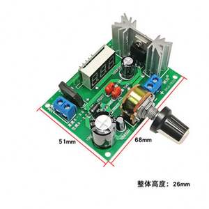 Fuente de alimentación reguladora de voltaje ajustable MLK 317 <span class=keywords><strong>2A</strong></span> con pantalla de voltaje <span class=keywords><strong>LM317</strong></span> Módulo regulador de potencia Placa reguladora - Product Image 2