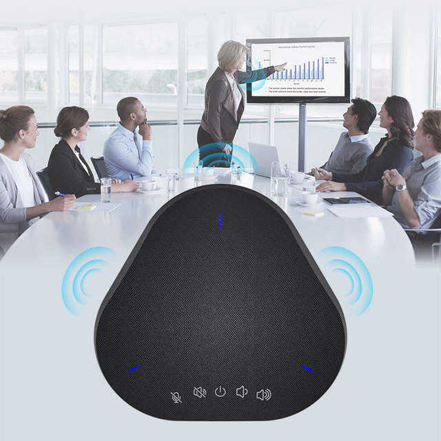 OneKing Wireless Speaker Conference Microphone Meeting Speakerphone Wired Conference Speakerphone System