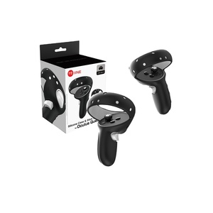 IINE pour <span class=keywords><strong>Oculus</strong></span> Quest 2, ensemble d'accessoires pour manettes, 2*coques de manettes tactiles + 2*coques de joysticks, noir - Product Image 1