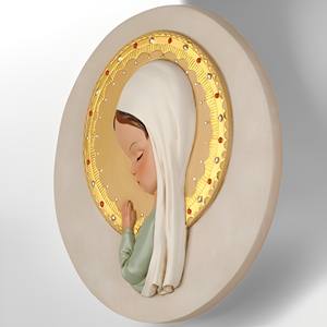 Statue Religiose Cattoliche in Stock, Statua Esterna della Vergine Maria in Preghiera, <span class=keywords><strong>Madonna</strong></span> Decorativa da Parete 24 cm - Product Image 4