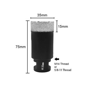 DEYI 6 MM - 68 MM M14 Gewinde Vakuumgelötete Kernbohrer Lochsäge Bohrer Diamantbohrkrone für Feinsteinzeug Fliesen Marmor - Product Image 3
