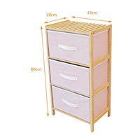 Commode minimaliste à 3 tiroirs en bambou Commode à tiroirs Table d'appoint pour salon Ferme Entrée Home Bar ou école