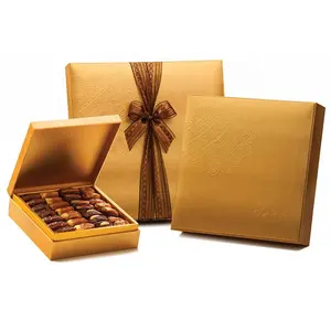 中国黄金供应商空纸巧克力盒斋月日期包装礼品盒